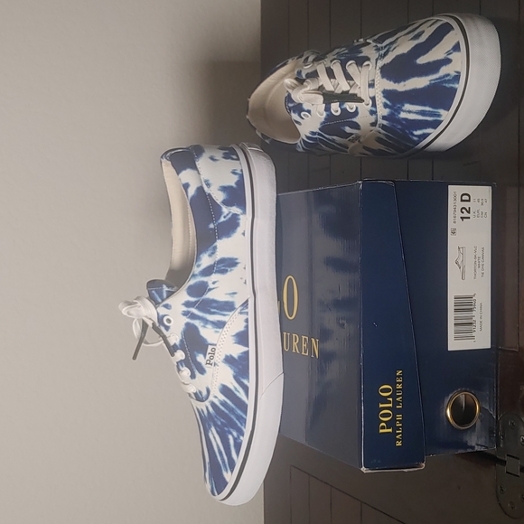 Other - Ralph Lauren Polo White Tye dye Thorton Canvas low - hard to find - NEW sz12